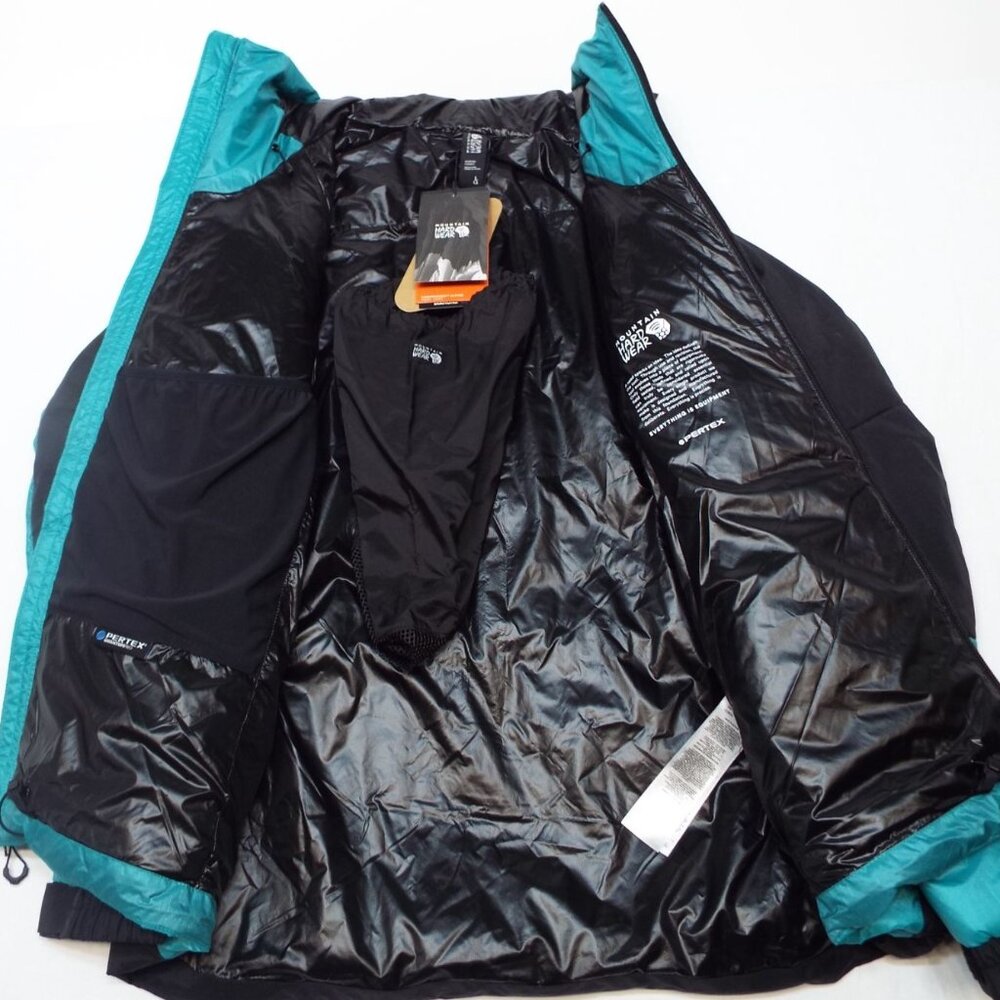 Mountain Hardwear Teal and Black Compressor Alpine Hooded Jacket Size Large NWT - Picture 3 of 14